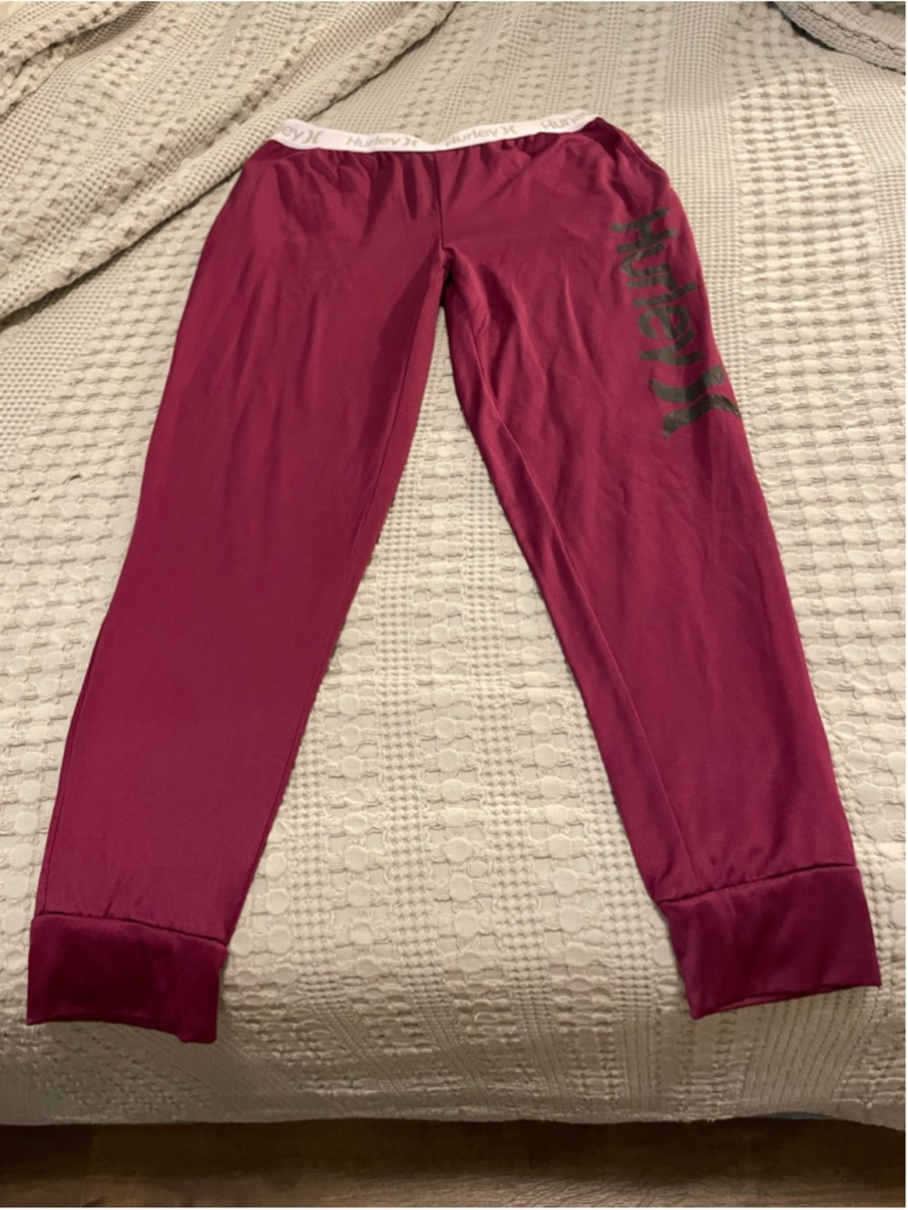 Women's Hurley Jogger Pants Size M Burgundy purple